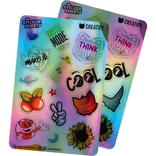 Sticker Sheets Personalizados Holograficos
