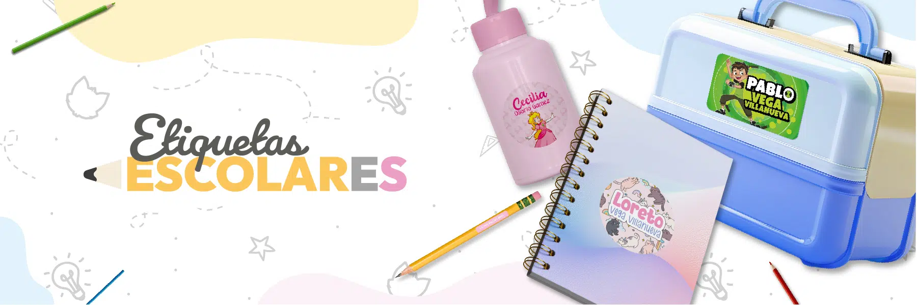 etiquetas escolares
