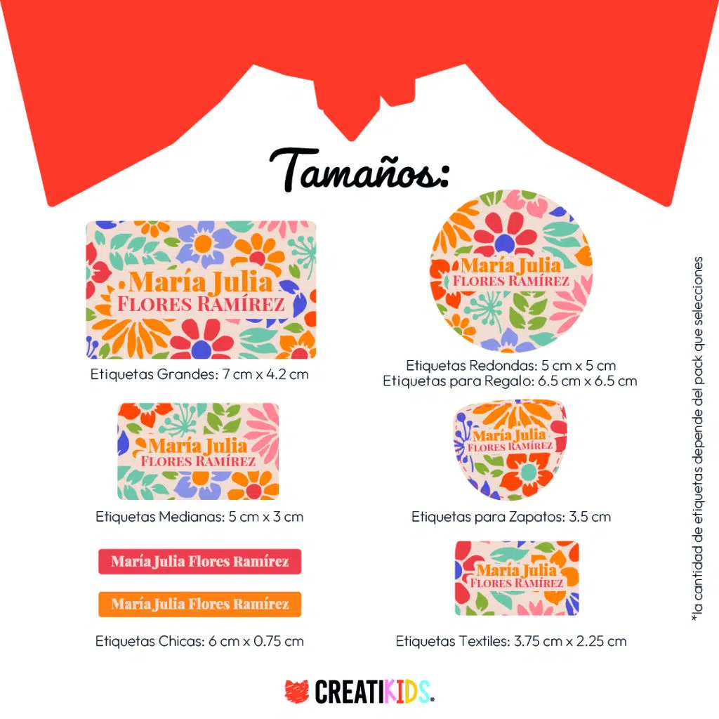 Etiquetas Personalizadas Arte de Flores