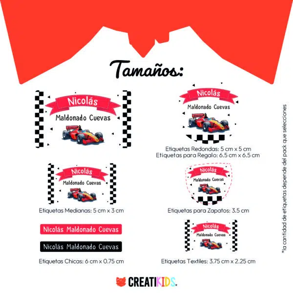 Etiquetas Personalizadas A los Pits