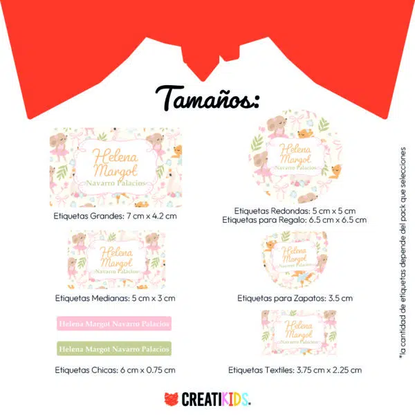 Etiquetas Personalizadas Ballerina