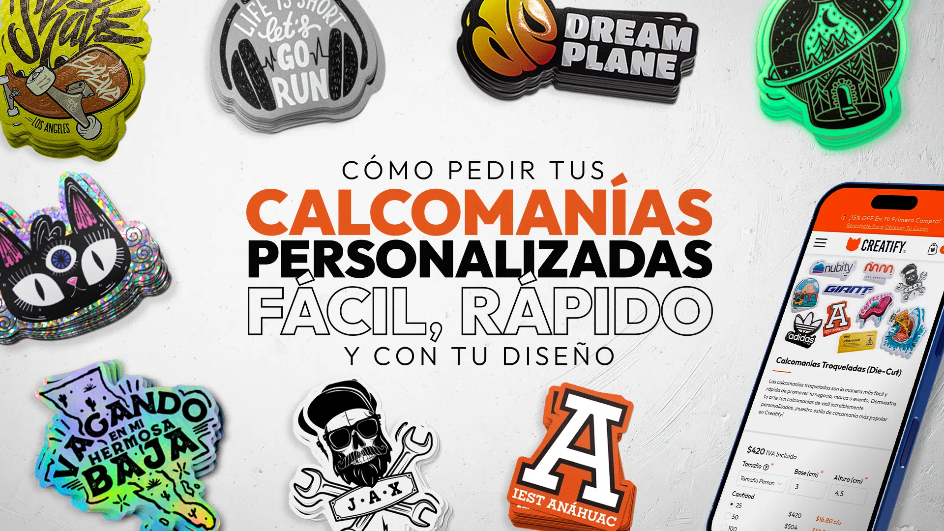 como ordenar calcomanias personalizadas